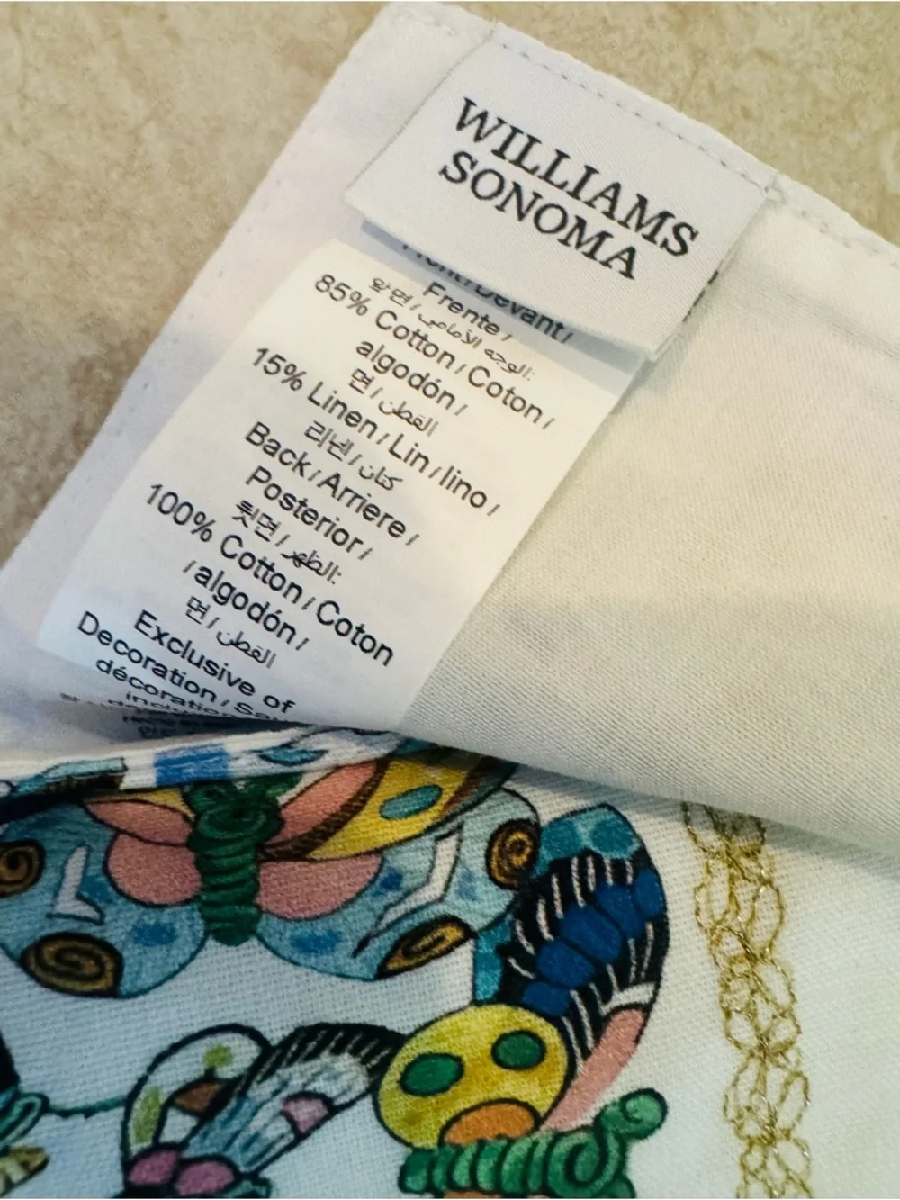 Williams Sonoma Papillon Table Runner